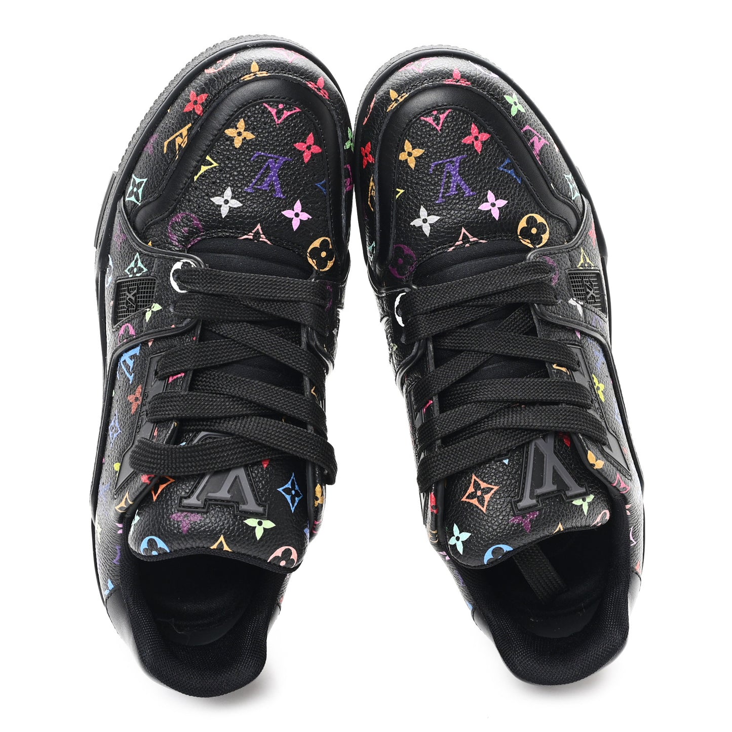 LV X TM Calfskin Monogram Multicolor LV Trainer Sneakers 36 Black
