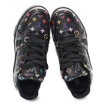 Louis Vuitton LV X TM Calfskin Monogram Multicolor LV Trainer Sneakers 36 Black 2 of 9