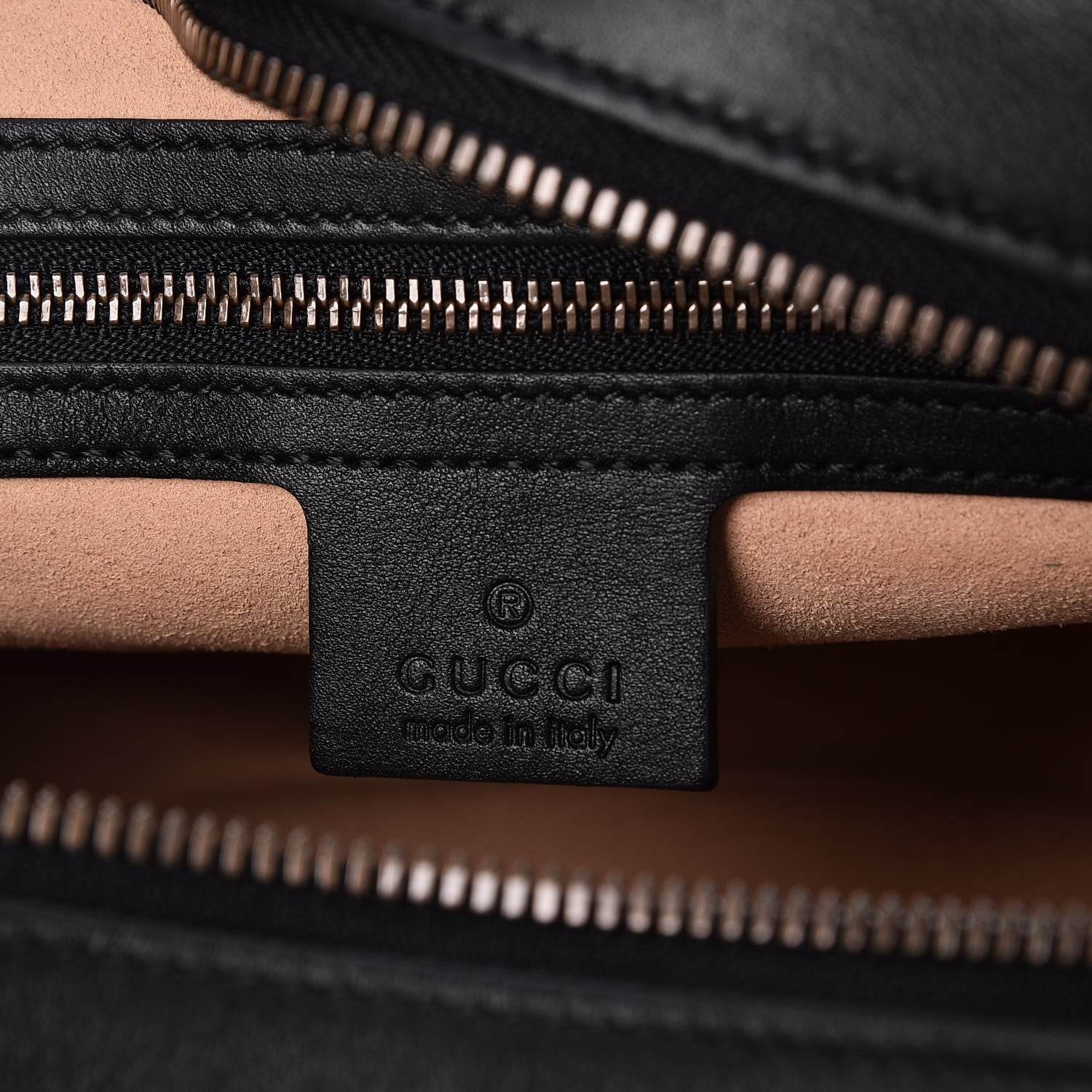Gucci Calfskin Matelasse Medium GG Marmont Chain Shoulder Bag Black 6 of 7