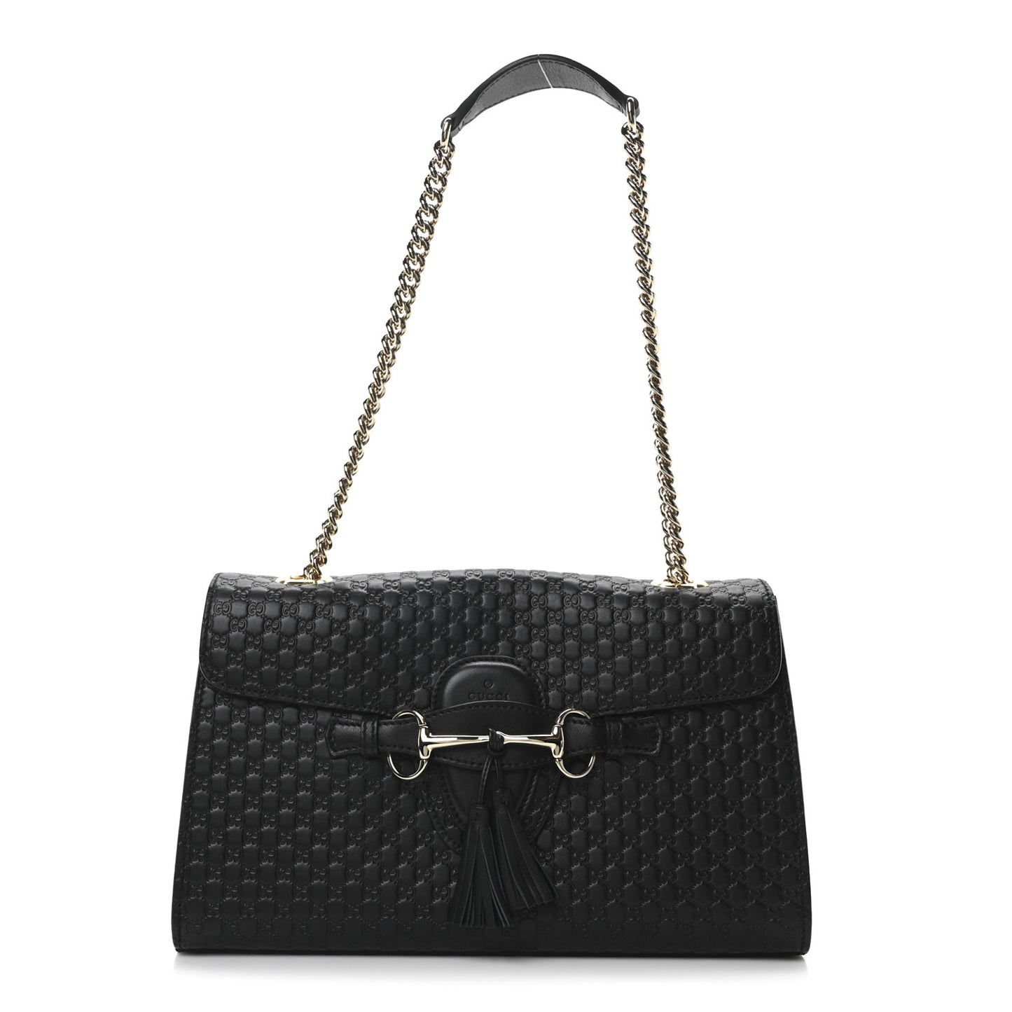 Microguccissima Medium Emily Chain Shoulder Bag Black