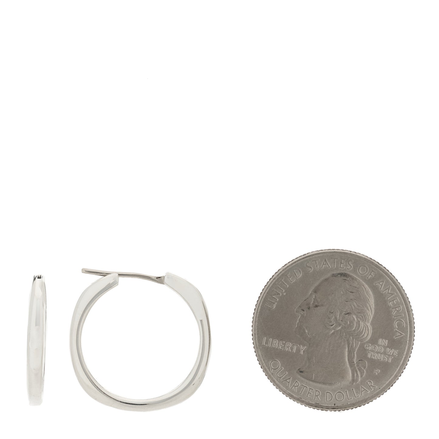 Sterling Silver Square Cushion Hoop Earrings