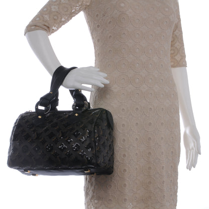 Louis Vuitton Monogram Sequins Eclipse Speedy 28 Black 2 of 8