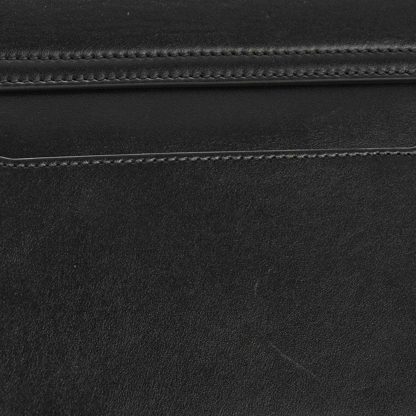 Shiny Calfskin Suede Small C Double Carry Black