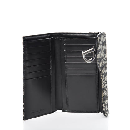 Christian Dior Monogram Dior Saddle Wallet Black 5 of 8