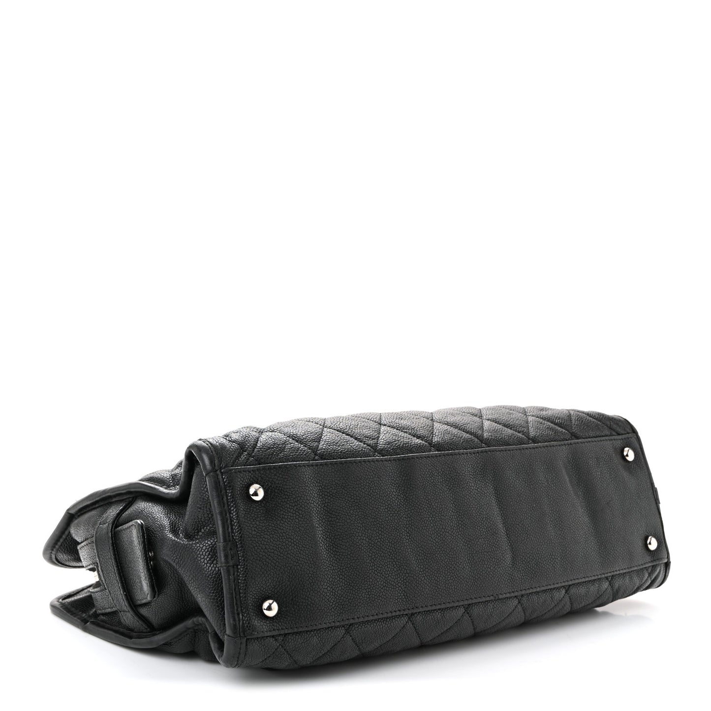 Caviar Quilted French Riviera Tote Black