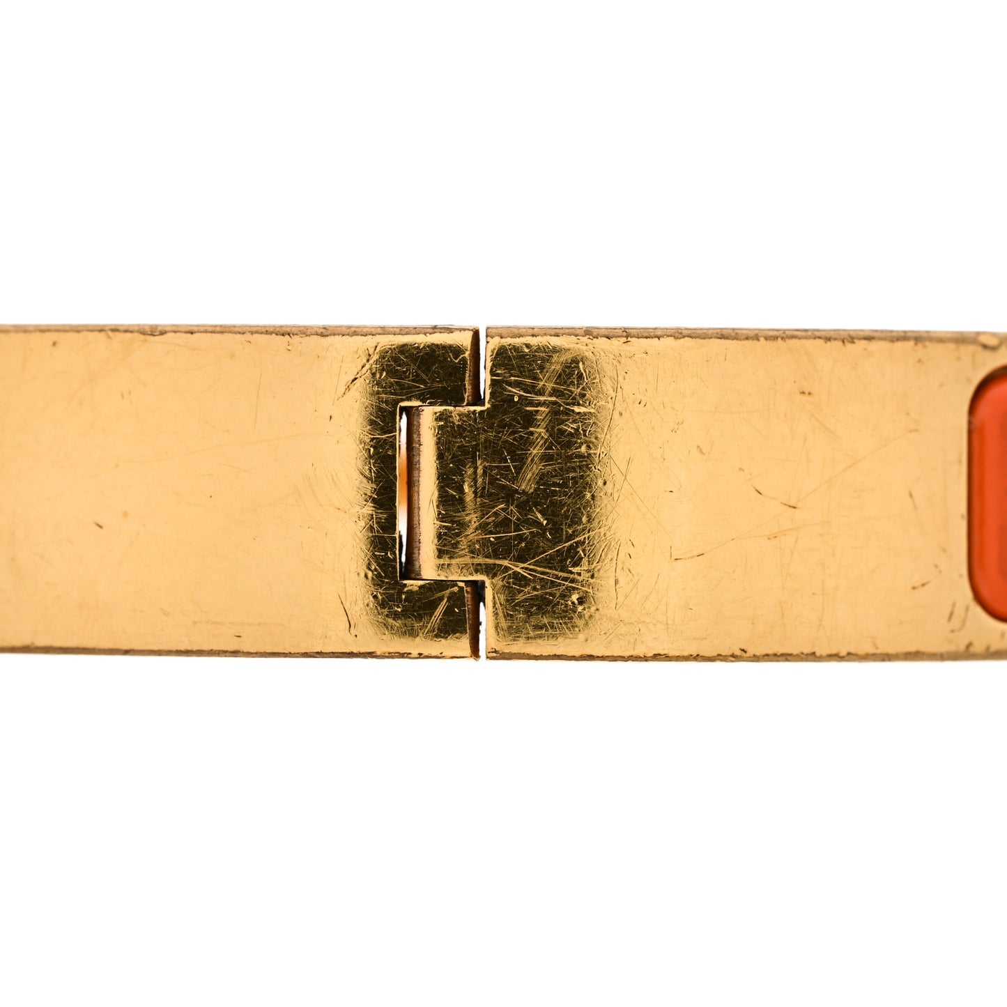 Enamel Narrow Clic Clac H Bracelet PM Orange