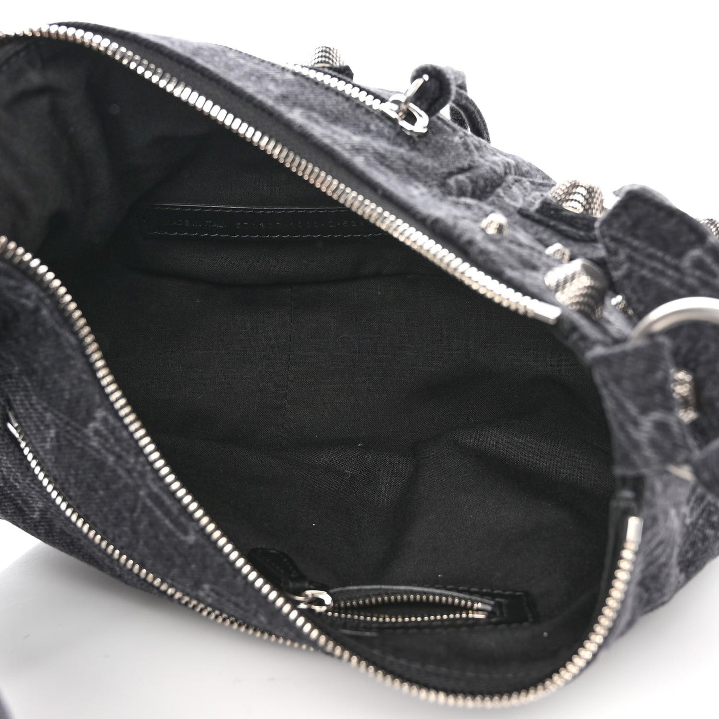 Denim BB Monogram Small Le Cagole Shoulder Bag Black
