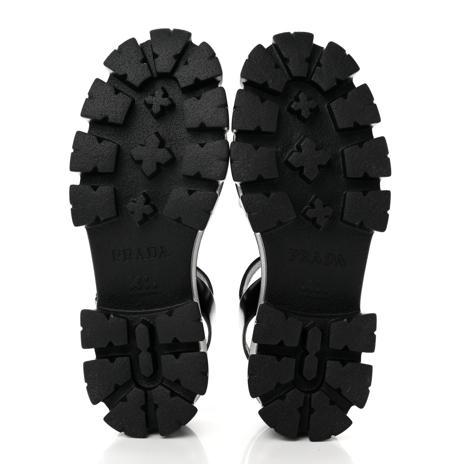 Prada Spazzolato Monolith 55mm Sandals 38.5 Black 5 of 8