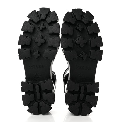 Prada Spazzolato Monolith 55mm Sandals 38.5 Black 5 of 8
