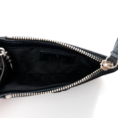 Gucci Dollar Calfskin Enamel Monochrome GG Marmont Key Case Card Holder Black 5 of 10