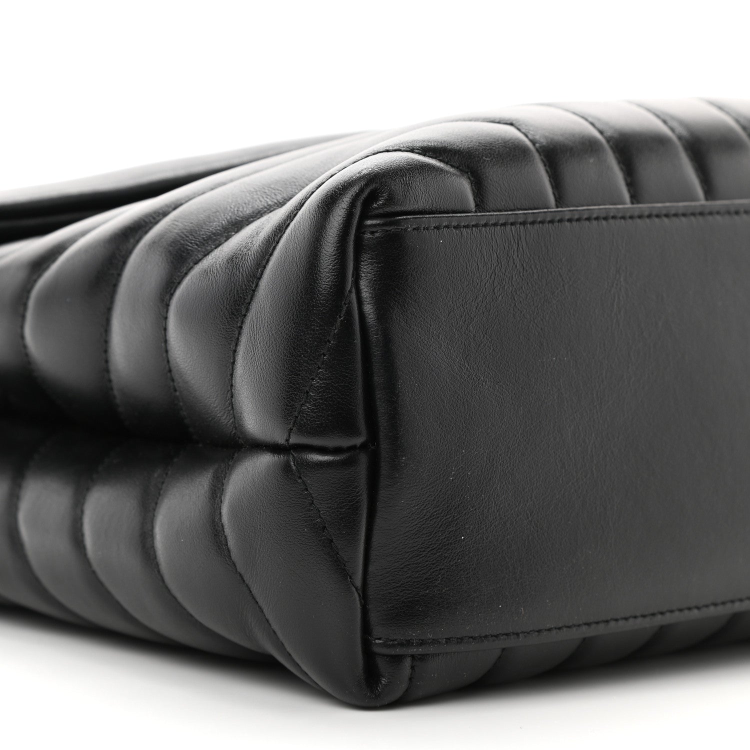 Saint Laurent Calfskin Y Quilted Monogram Medium Loulou Chain Satchel Black 10 of 12