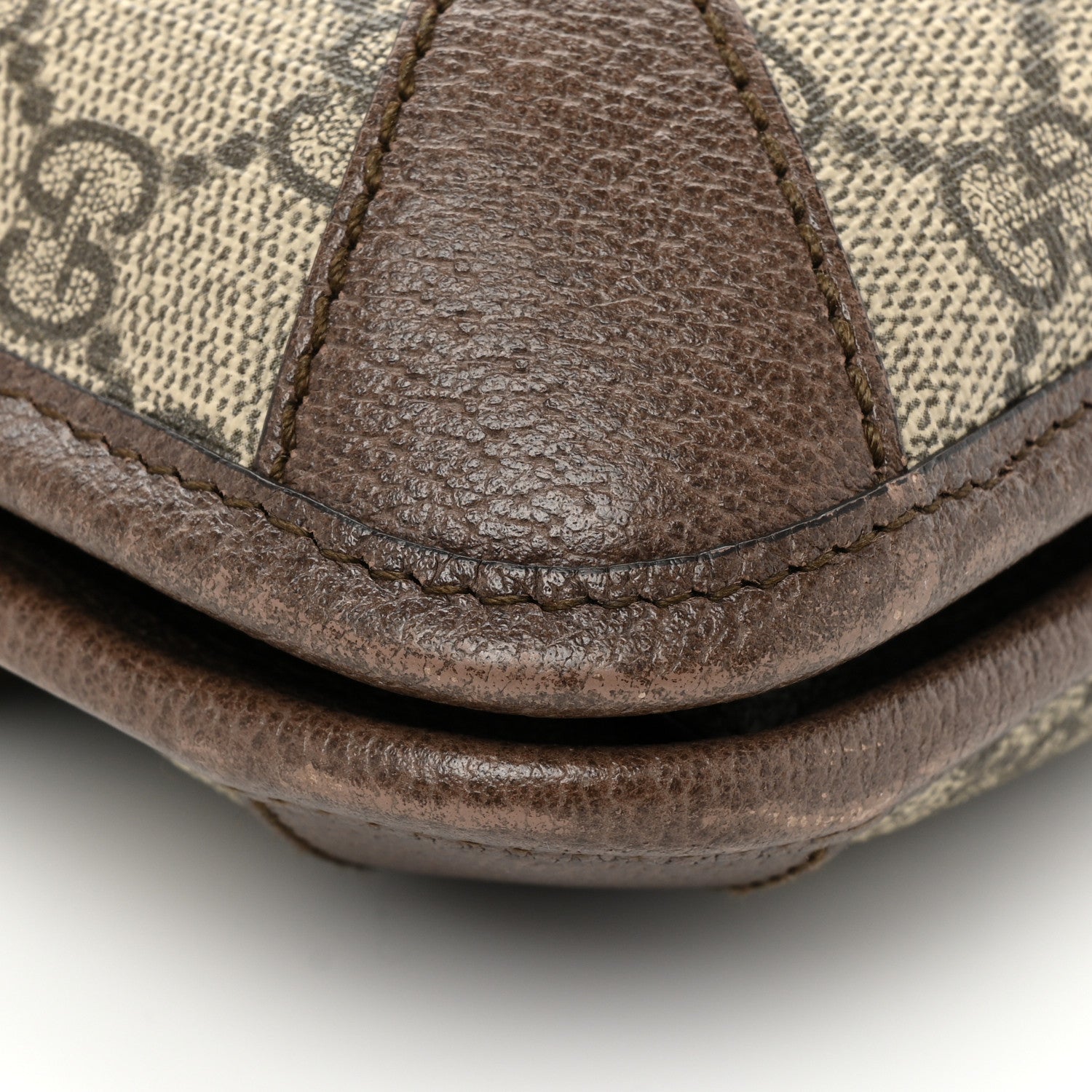 Gucci GG Supreme Monogram Web Small Neo Vintage Double Flap Messenger Bag Beige New Acero 16 of 21