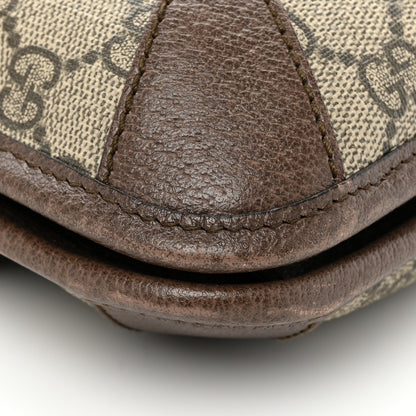 Gucci GG Supreme Monogram Web Small Neo Vintage Double Flap Messenger Bag Beige New Acero 16 of 21