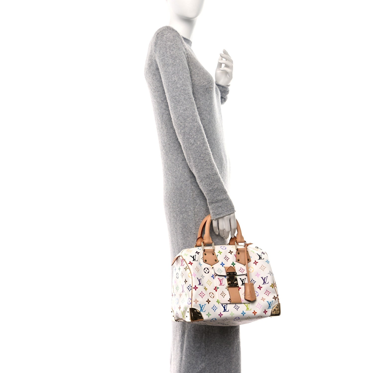 Louis Vuitton Monogram Multicolor Speedy 30 White 2 of 11
