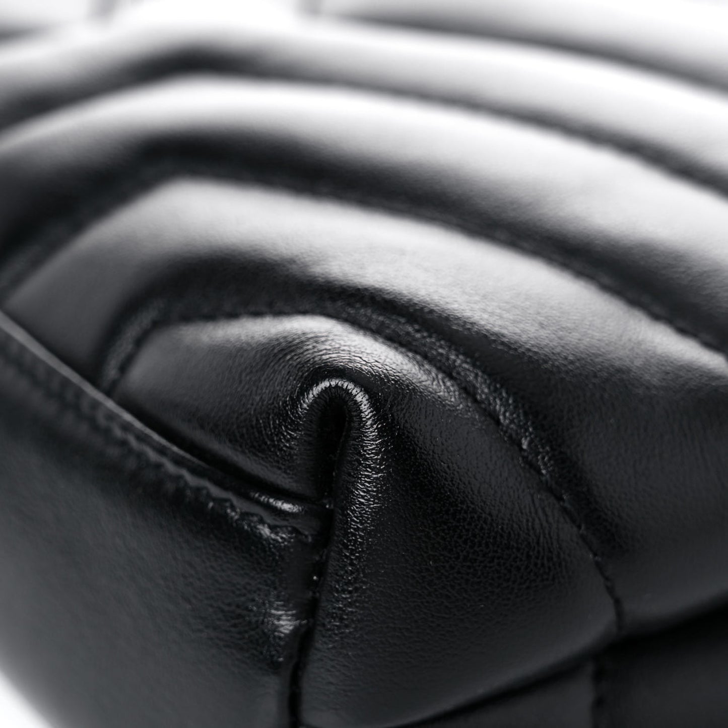 Calfskin Y Quilted Monogram Toy Loulou Crossbody Bag Black