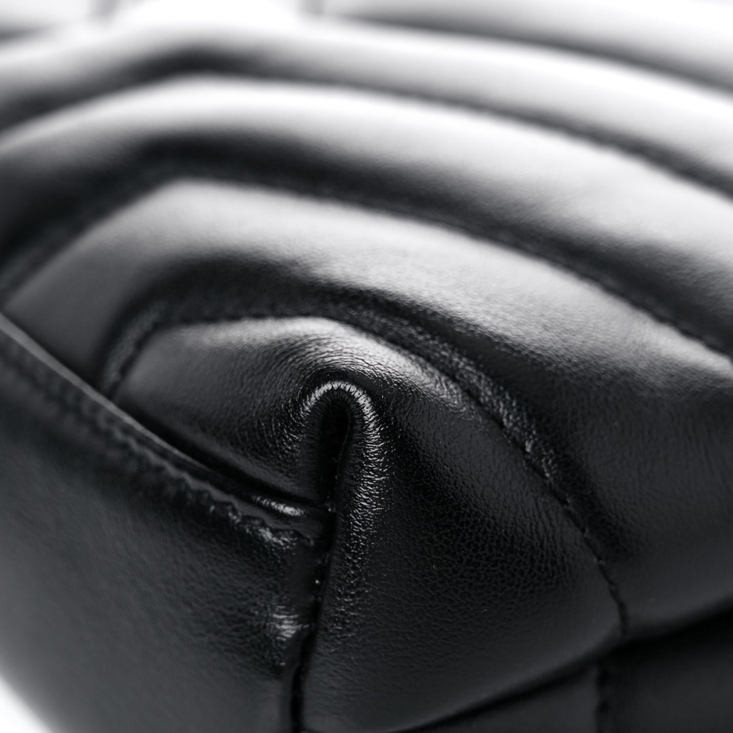 Saint Laurent Calfskin Y Quilted Monogram Toy Loulou Crossbody Bag Black 12 of 12