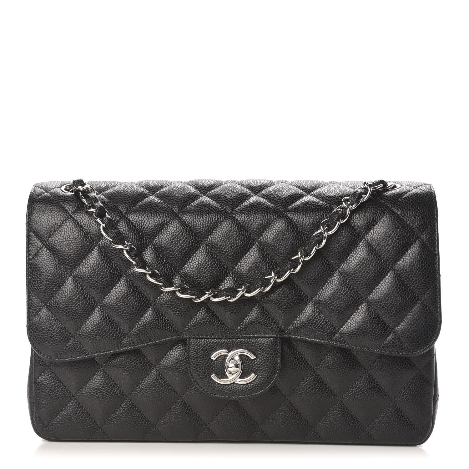 Chanel Caviar Quilted Jumbo Double Flap Black 1 of 11