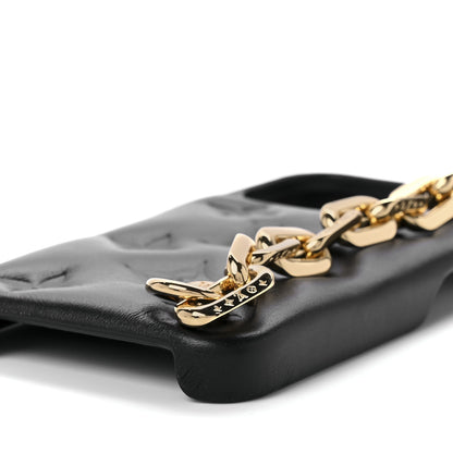 Louis Vuitton Lambskin Embossed Monogram Coussin iPhone 13 Pro Bumper Black 7 of 7