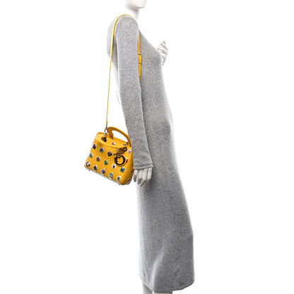 Christian Dior Patent Lambskin Cannage PVC Sara Cwynar Small Lady Dior Art Yellow 2 of 9