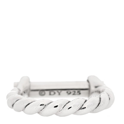 David Yurman Sterling Silver Barrel Ring 63 10.5 3 of 4