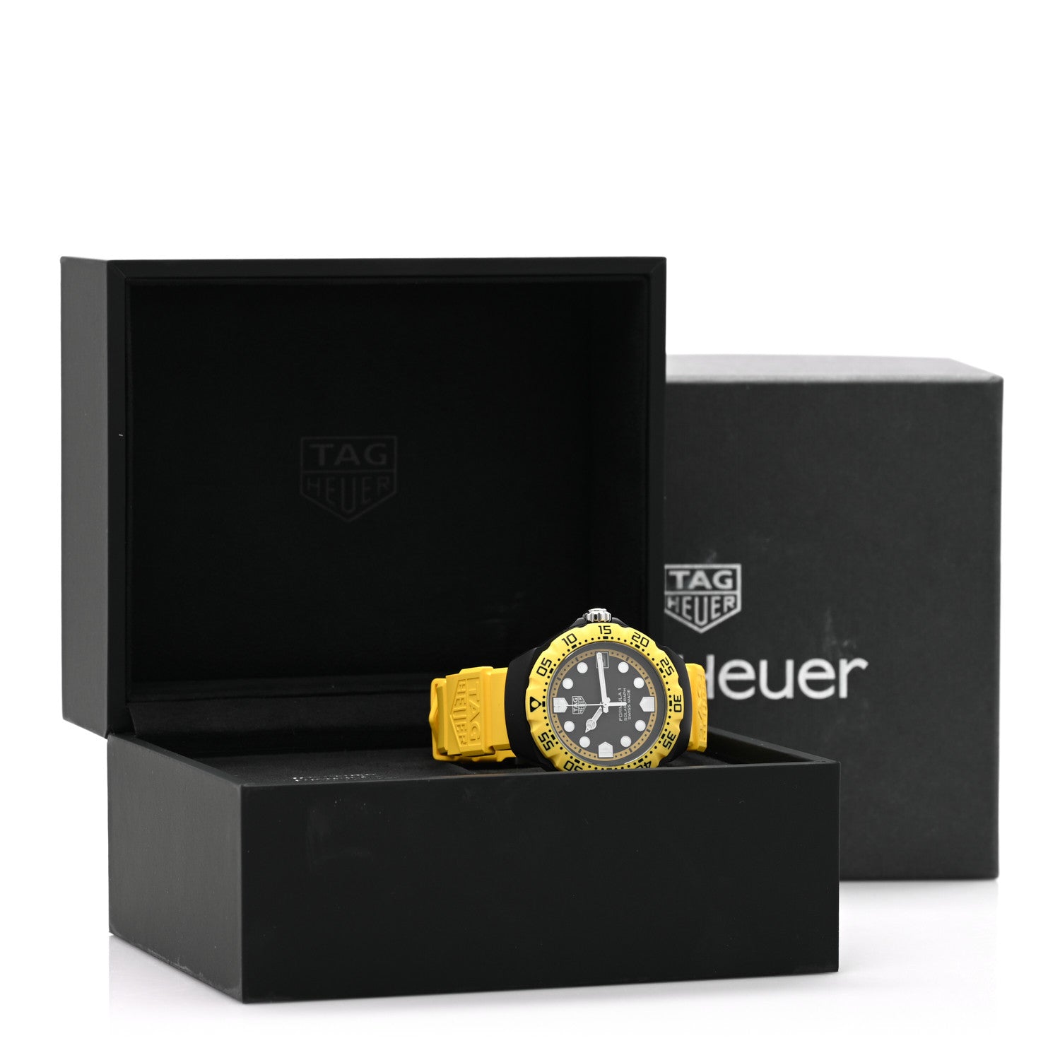 Tag Heuer DLC Stainless Steel Rubber 38mm Formula 1 Solargraph Quartz Watch Black WBY1117 5 of 5