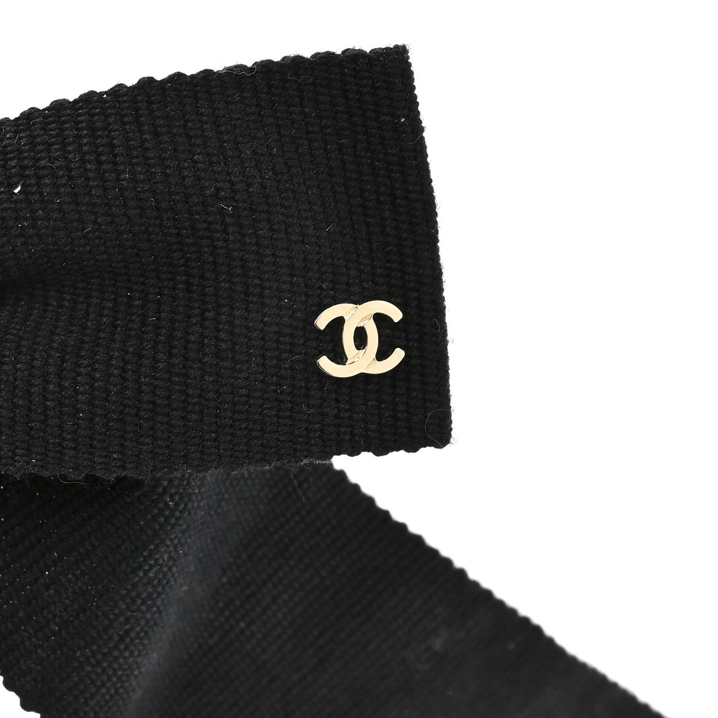 Grosgrain Bow CC Hair Clip Black