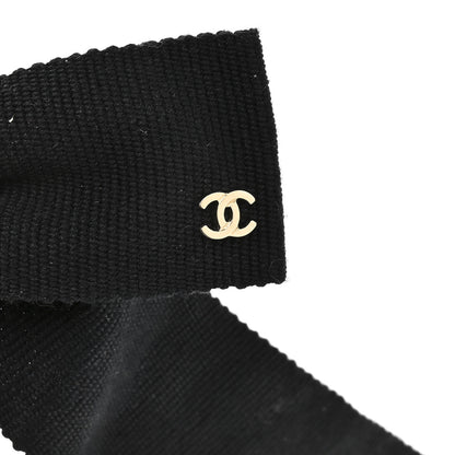 Chanel Grosgrain Bow CC Hair Clip Black 3 of 3