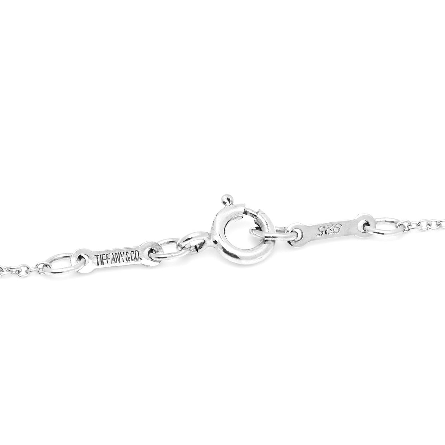 Sterling Silver 16mm Elsa Peretti Open Heart Pendant Necklace