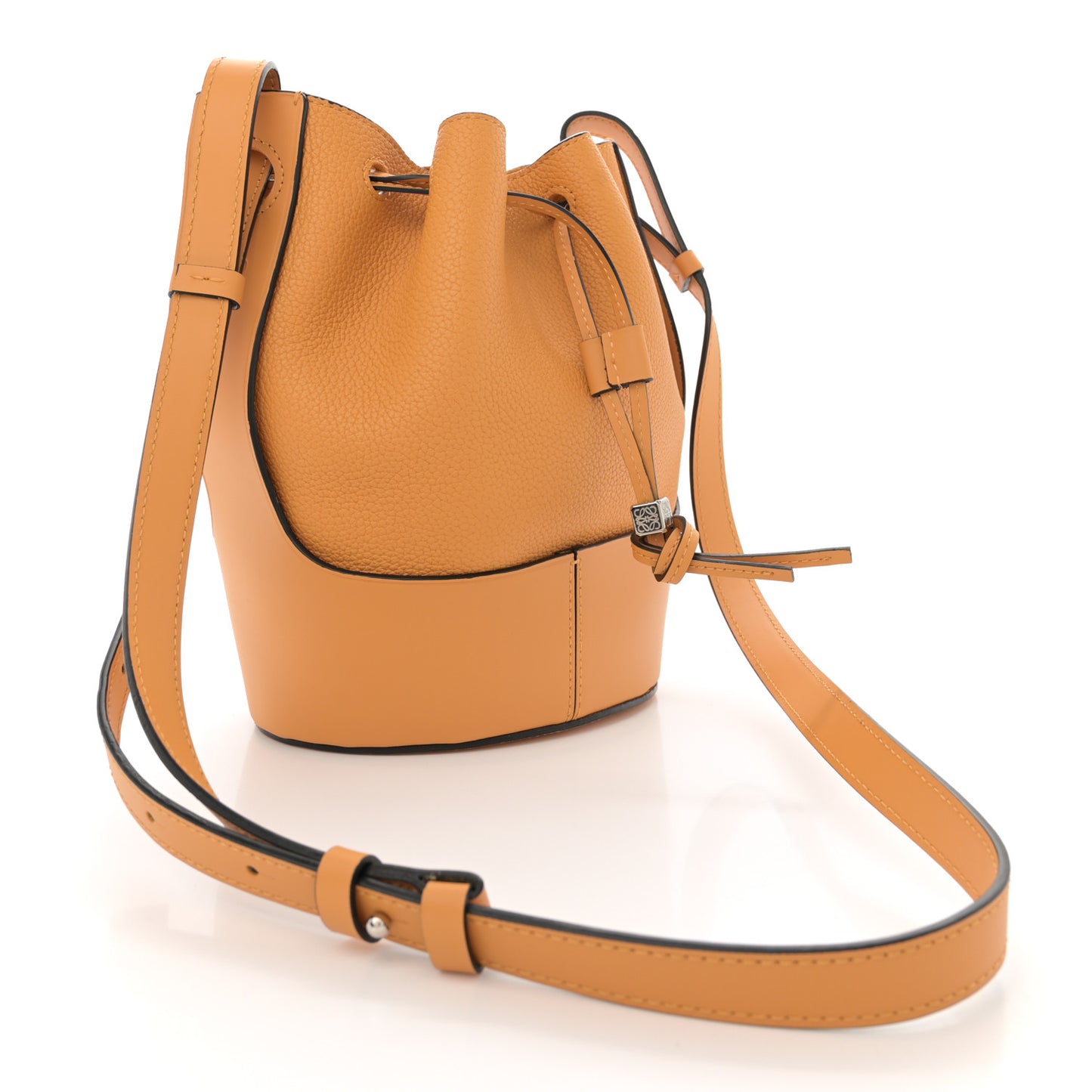 Calfskin Small Balloon Bucket Bag Yellow