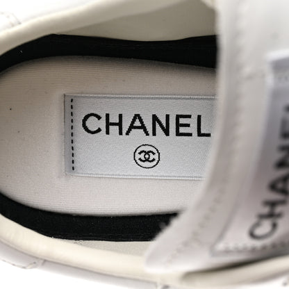 Chanel Calfskin CC Womens Sneakers 39 White 7 of 9