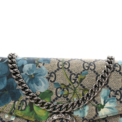 Gucci GG Supreme Monogram Blooms Mini Dionysus Chain Wallet Beige Blue Navy Vintage Blue 8 of 10