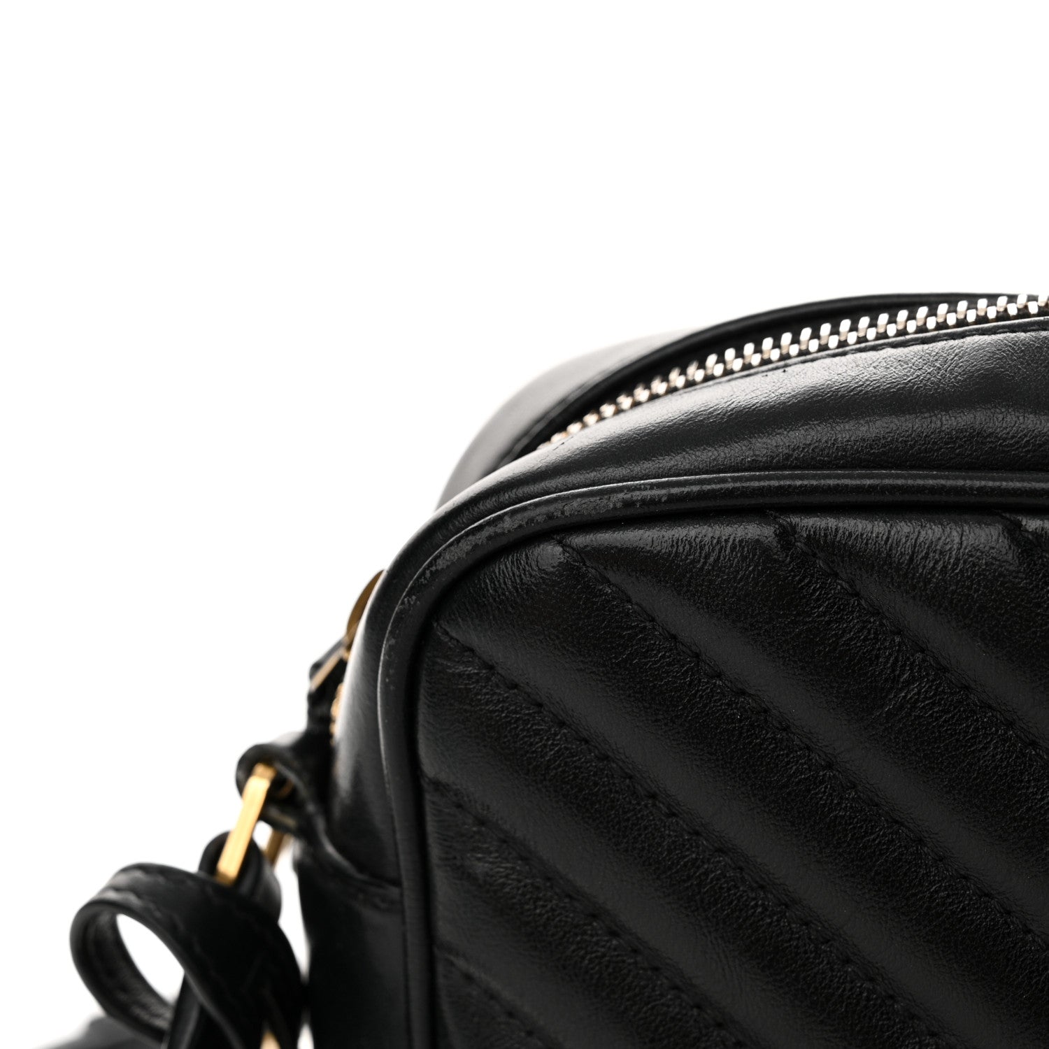 Saint Laurent Calfskin Matelasse Monogram Lou Camera Bag Black 12 of 14