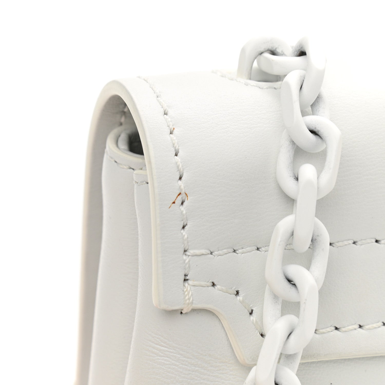Off-White Calfskin Striped Diag Binder Flap Bag White 11 of 11