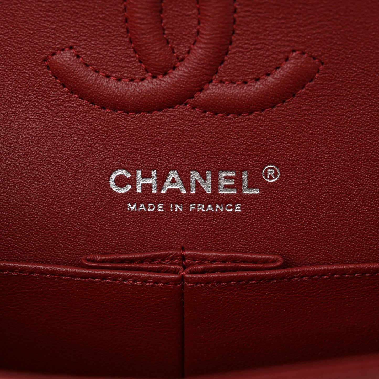 Caviar Quilted Small Double Flap Burgundy