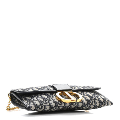 Christian Dior Oblique 30 Montaigne Chain Pouch Blue 4 of 9