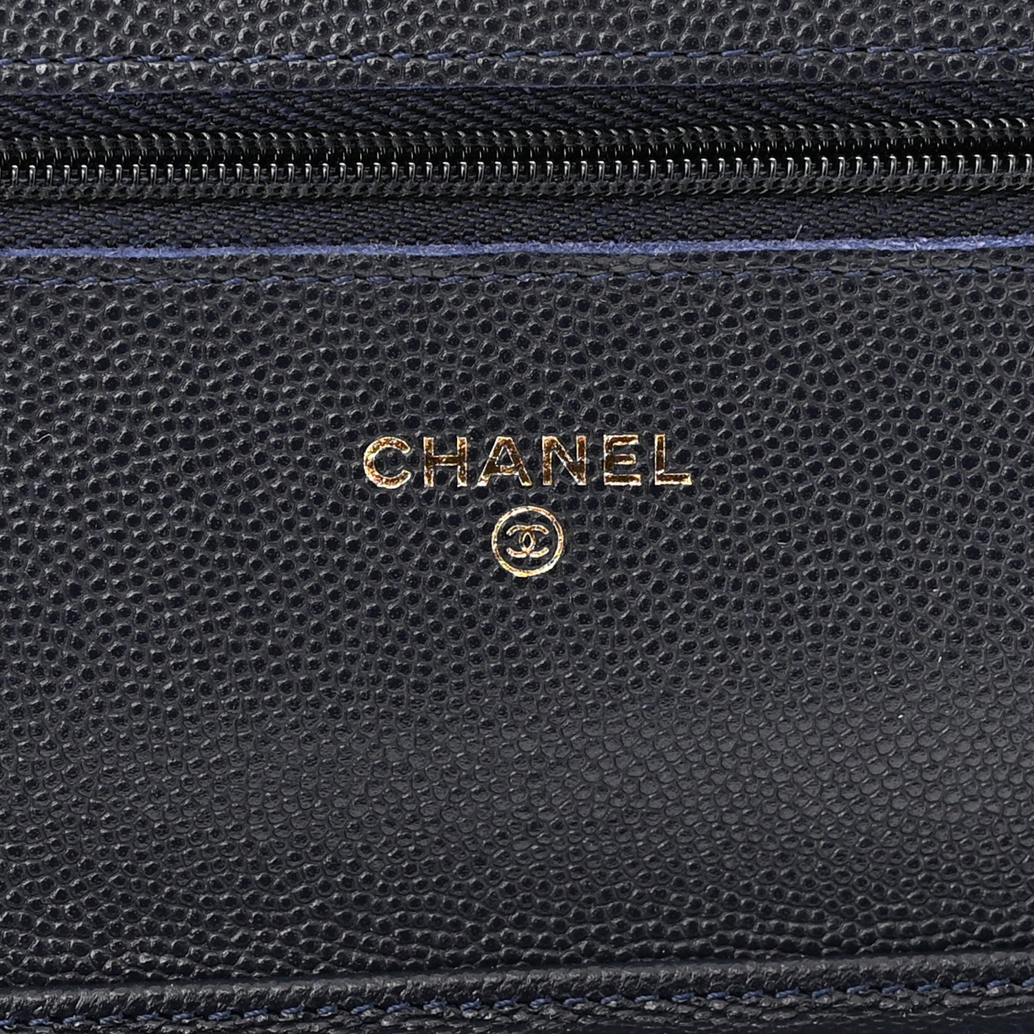 Chanel Caviar Quilted Wallet On Chain WOC Navy Blue 6 of 11