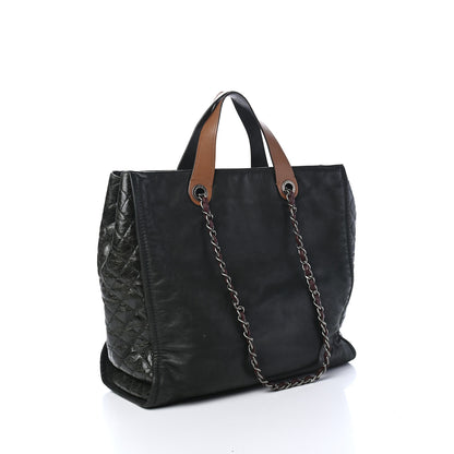 Chanel Iridescent Calfskin In the Mix Tote Dark Green 3 of 10