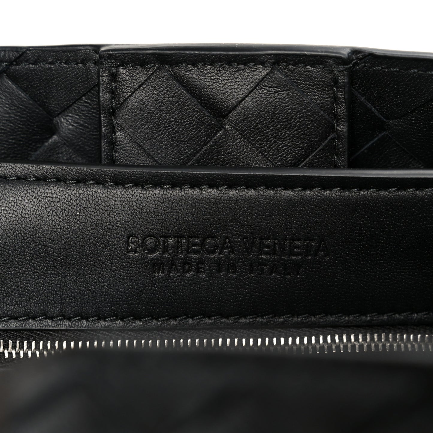 Nappa Intrecciato Medium Andiamo Shoulder Bag Black