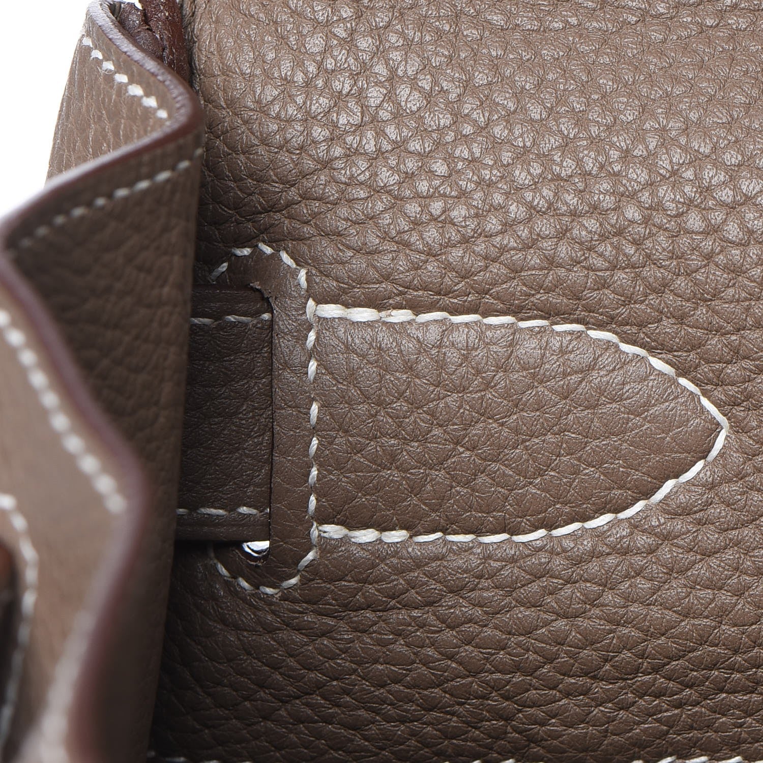 Hermes Taurillon Clemence Retourne Kelly 40 Etoupe 12 of 36