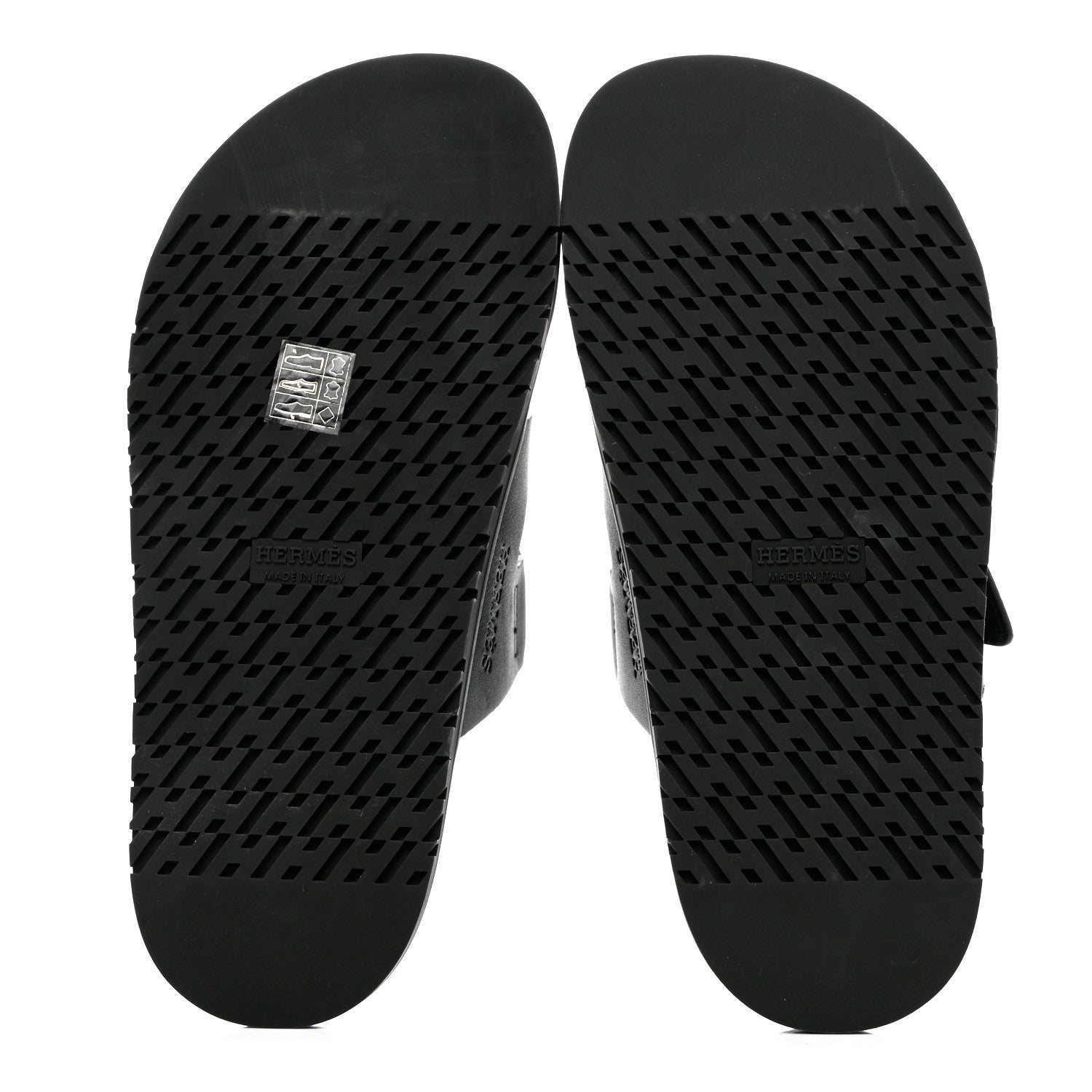Hermes Calfskin Womens Chypre Sandals 37 Black 5 of 9