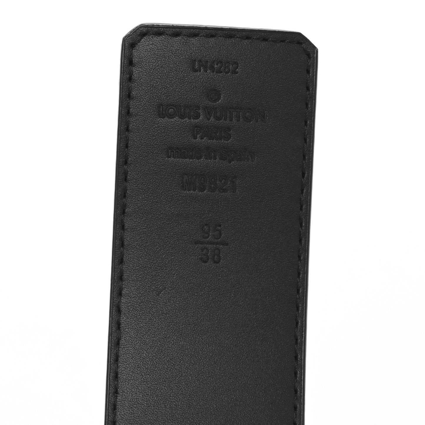 Calfskin Monogram 40mm LV Initiales Reversible Belt 95 38 Black