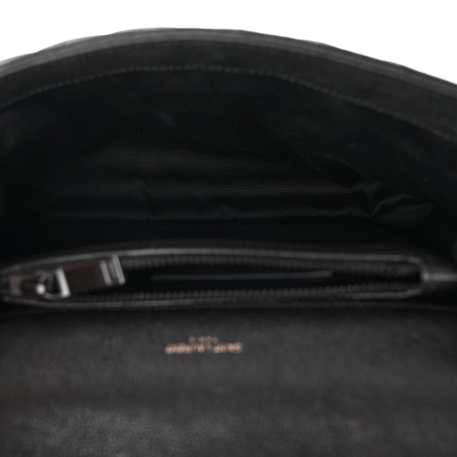 Saint Laurent Sheepskin Matelasse Chevron Monogram Monochrome Medium College Bag Black 5 of 11