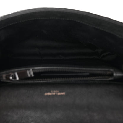 Saint Laurent Sheepskin Matelasse Chevron Monogram Monochrome Medium College Bag Black 5 of 11