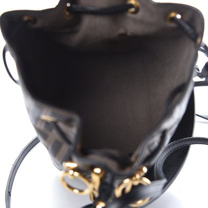 Fendi Vitello Liberty F is Fendi Bi-Color FF 1974 Embossed Mini Mon Tresor Bucket Bag Maya Black 6 of 11
