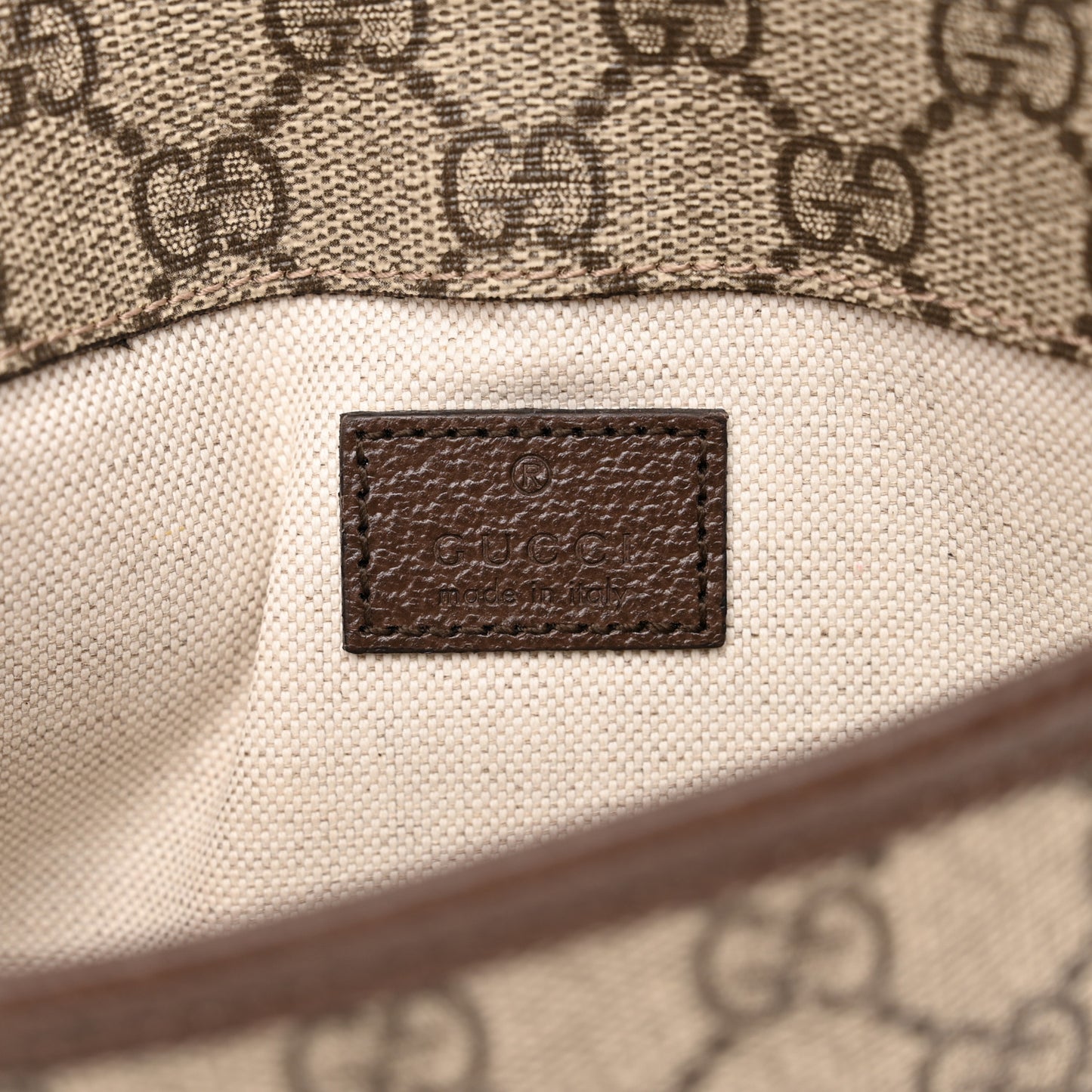 GG Supreme Monogram Neo Vintage Web Belt Bag Brown