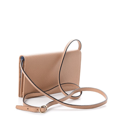 Gucci Dollar Calfskin Mini Swing Wallet Bag Camelia Mineral Blue 2 of 7
