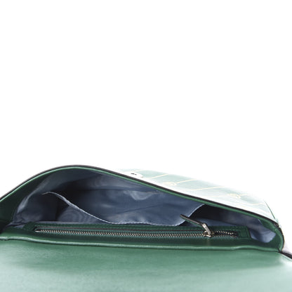 Gucci Calfskin Diagonal GG Medium Thiara Double Envelope Shoulder Bag Emerald Green Black 5 of 11