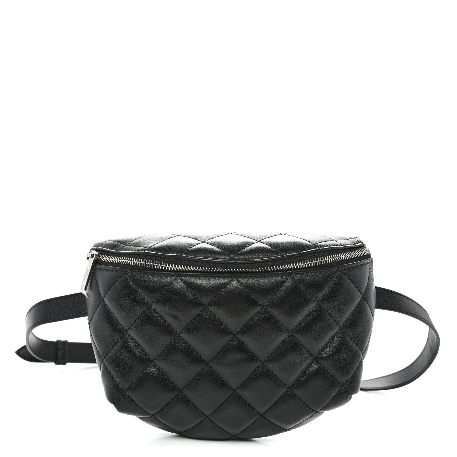 Chanel Calfskin Quilted Uniform Waist Belt Bag Black 1 of 10