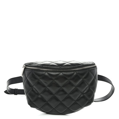 Chanel Calfskin Quilted Uniform Waist Belt Bag Black 1 of 10