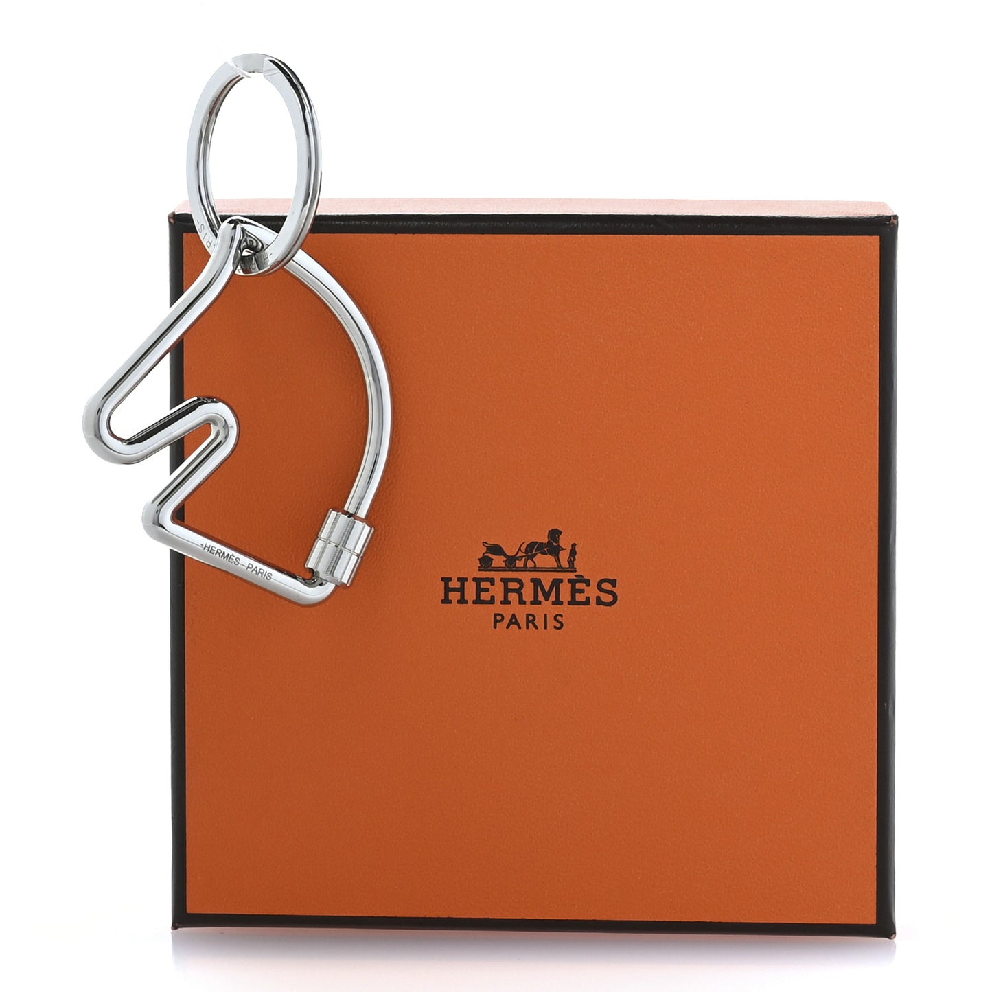 Palladium Cheval Key Ring